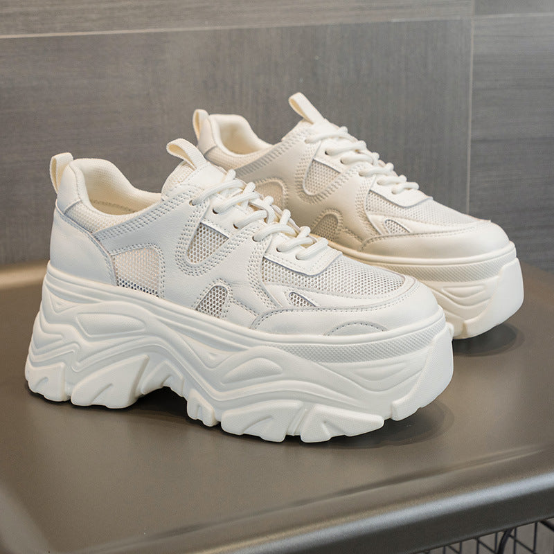 Women's Dad Spring Thick Sole Increased Breathable Sports Women's Casual Shoes