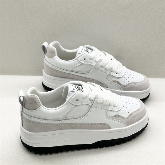 Women's Sports Big Head Breathable White Skateboard Thick Bottom Board Women's Casual Shoes