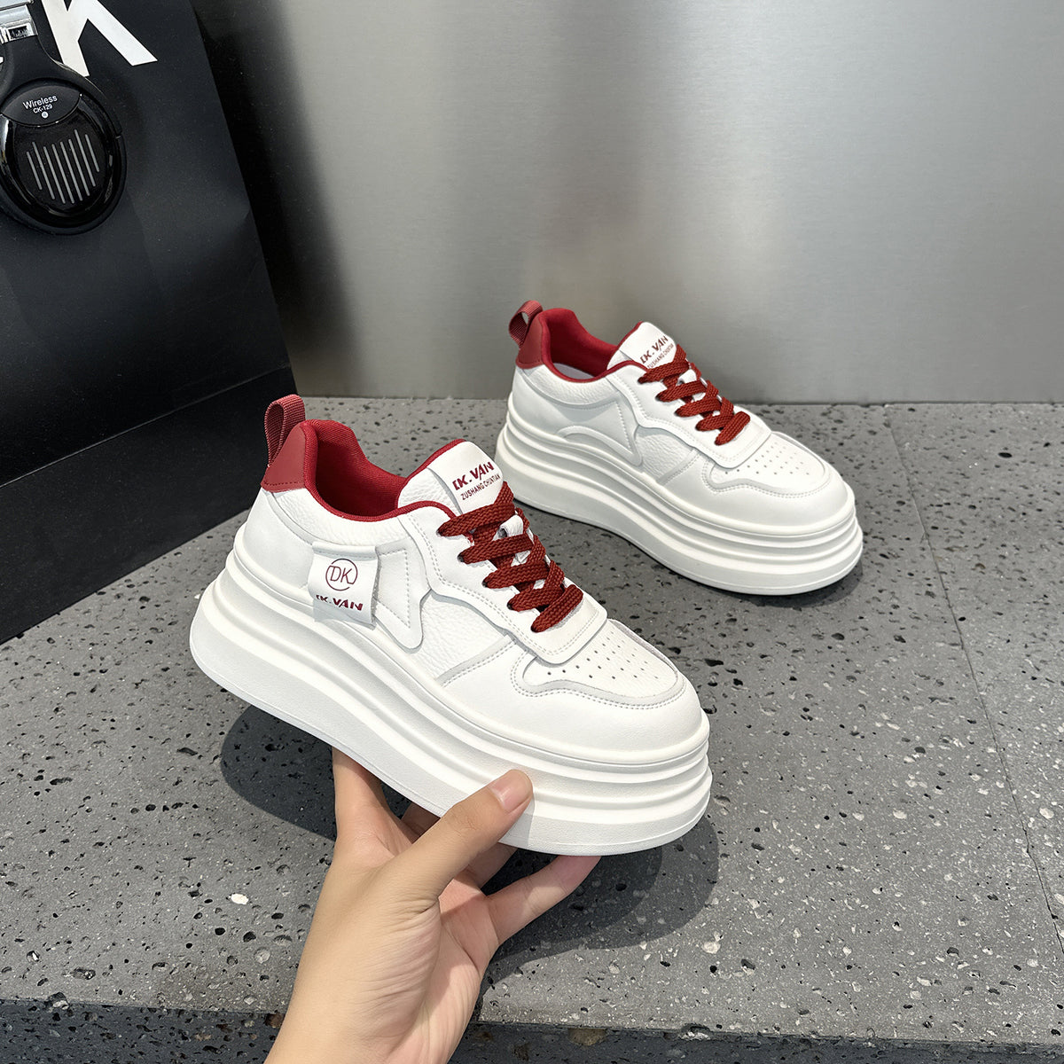 Women's Platform Hight Increasing Board Bottom Small Breathable Women's Sports Shoes