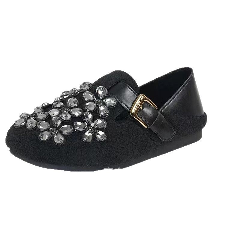 Women's Fleece Lined Thermal One Pedal Cotton Men's Shoes