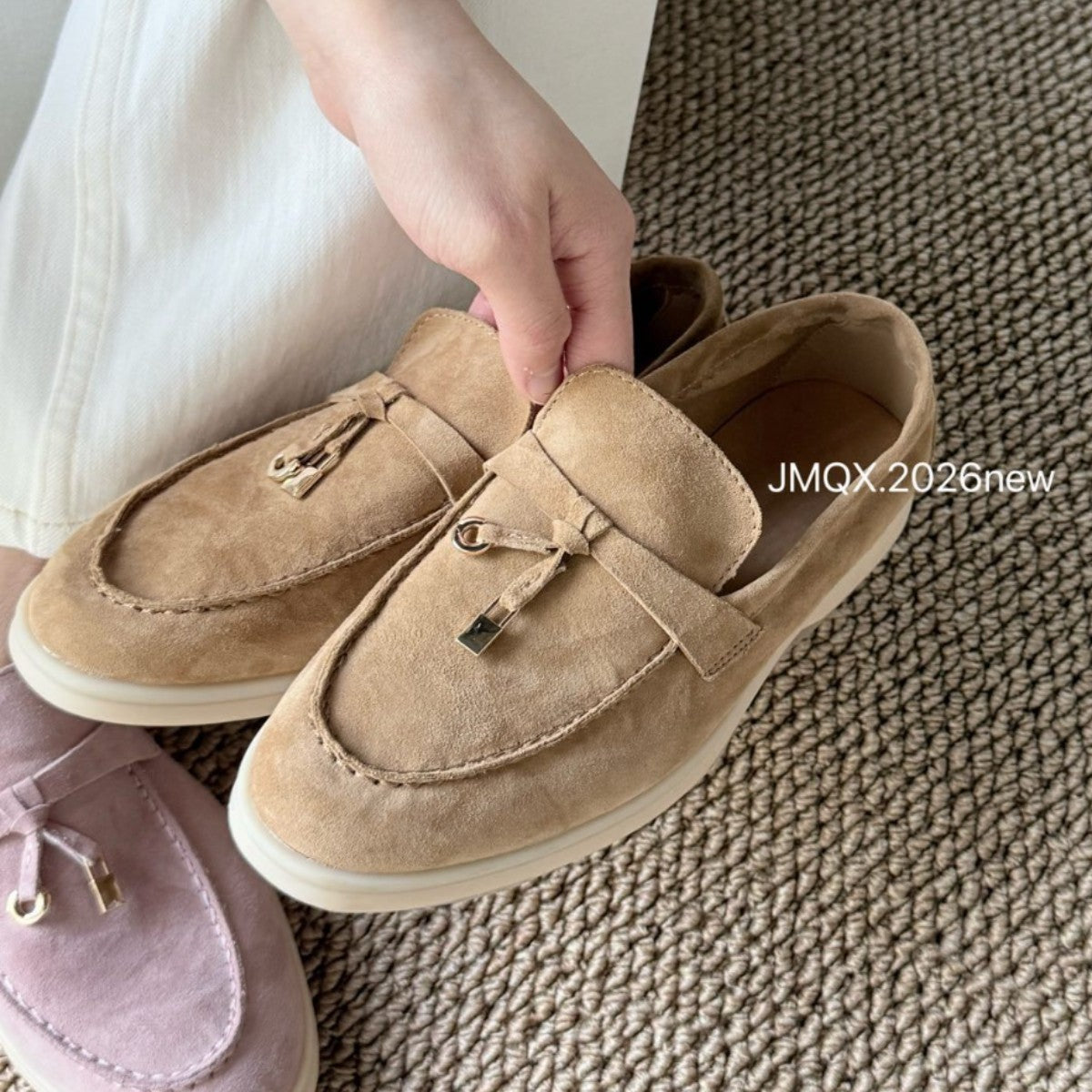 Women's Spring Slip-on Lazy Two-way Tassel Retro Women's Casual Shoes