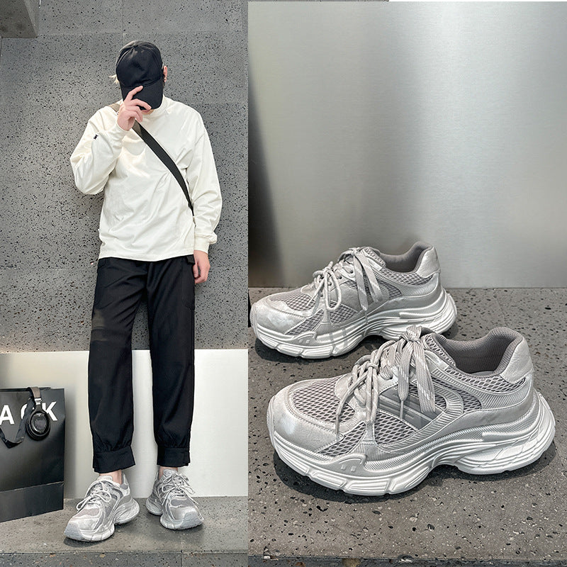 Men's Dad Platform Height Increasing Breathable Fashion Men's Sports Shoes