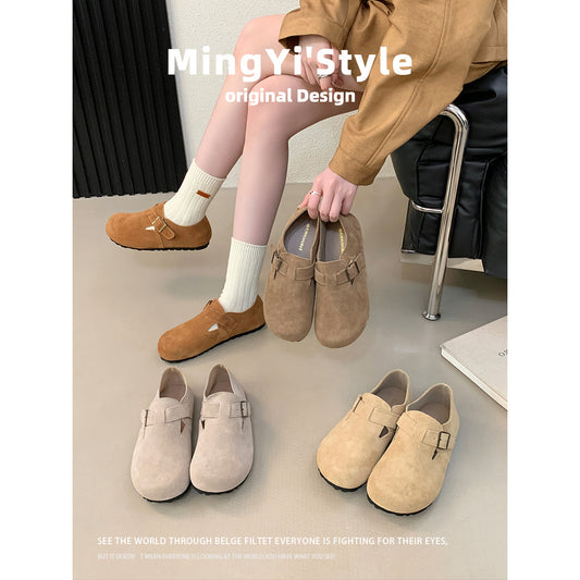 Women's Cowhide Version All-inclusive Genuine Retro Pumps Plus Women's Fashion Shoes