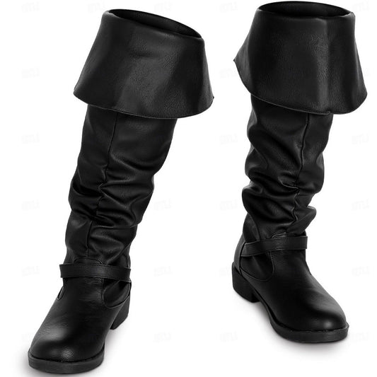 Men's Medieval Renaissance Dark Punk Large Size Men's Leather Boots
