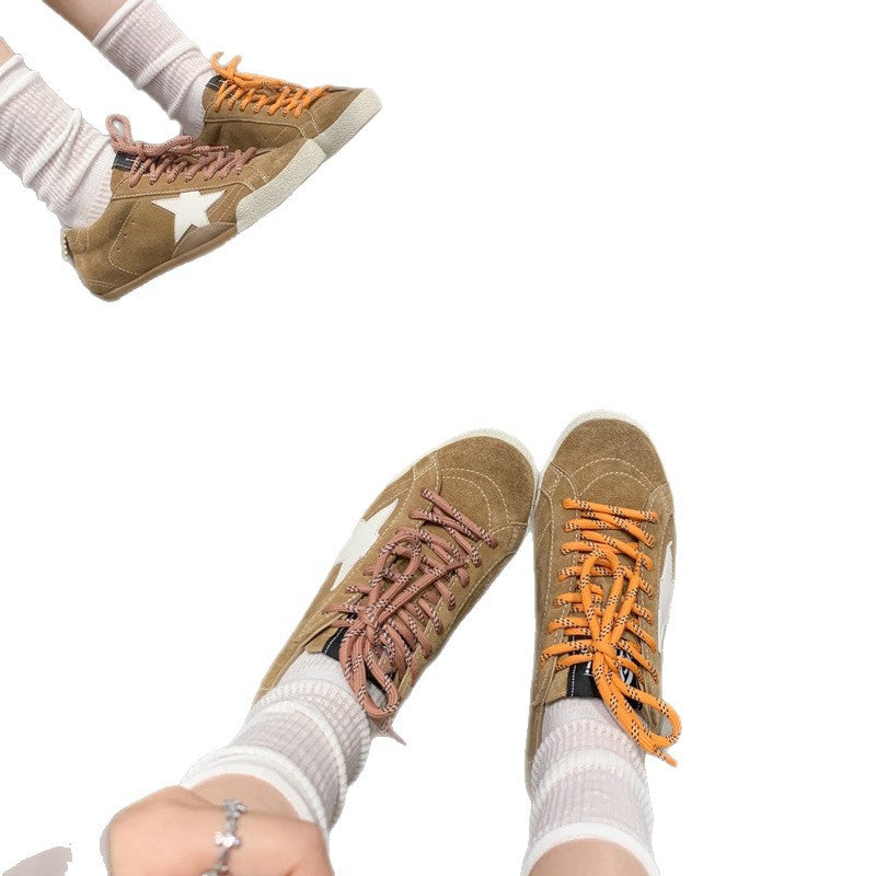 Women's Fashionable Versatile Genuine German Training Korean Style Distressed Sports Casual Shoes
