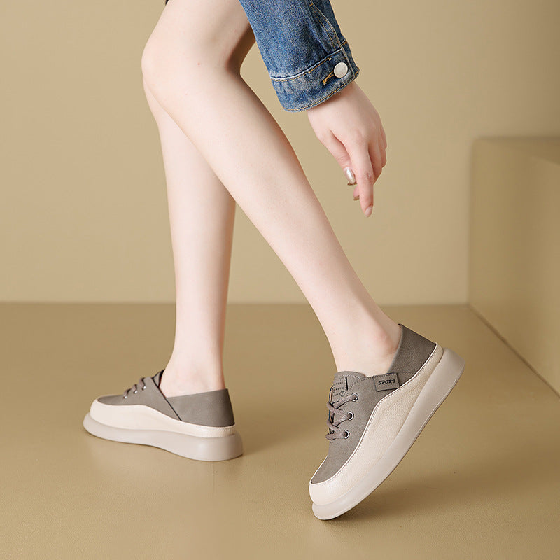 Women's College Soft Bottom Flat Fashion Round Head Women's Sports Shoes