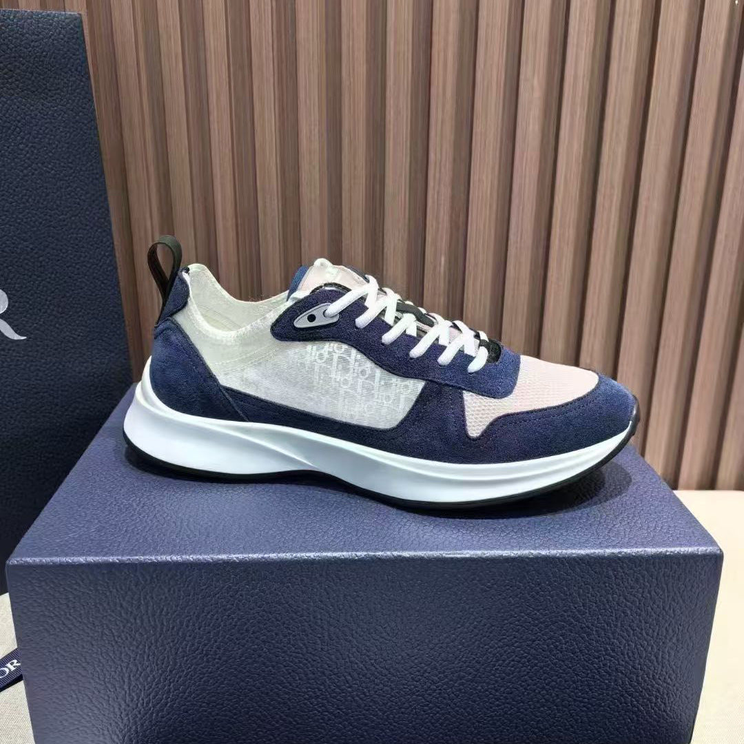 Men's Mesh Breathable Fashion Lace Up Round Toe Comfortable Men's Sports Shoes
