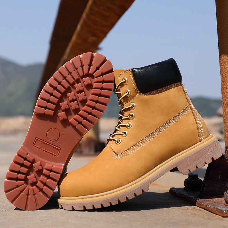 Women's & Men's Top Working Wear Worker Waterproof Martin Layer Boots