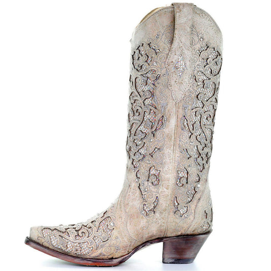 Women's Retro Pointed Embroidered Chunky Plus Size Men's Shoes