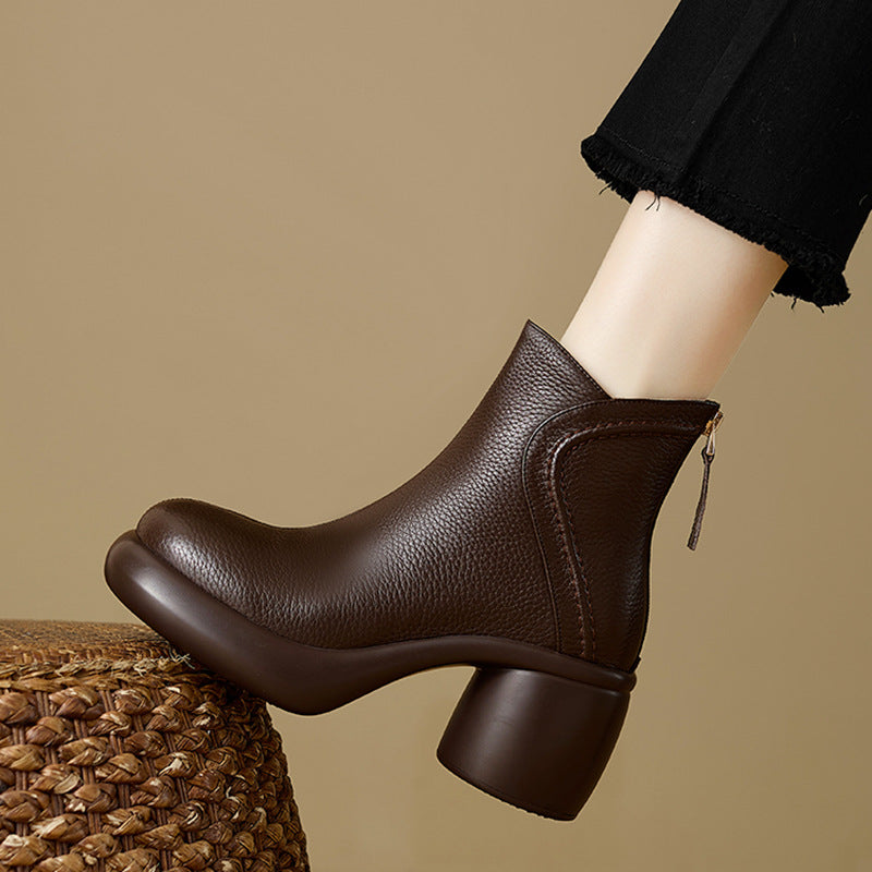 Comfortable Platform High Chelsea British Style Vintage Boots