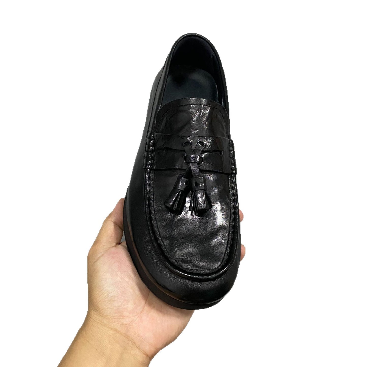 Classic Versatile Business Slip-on Lazy Waxing Men's Casual Leather Shoes
