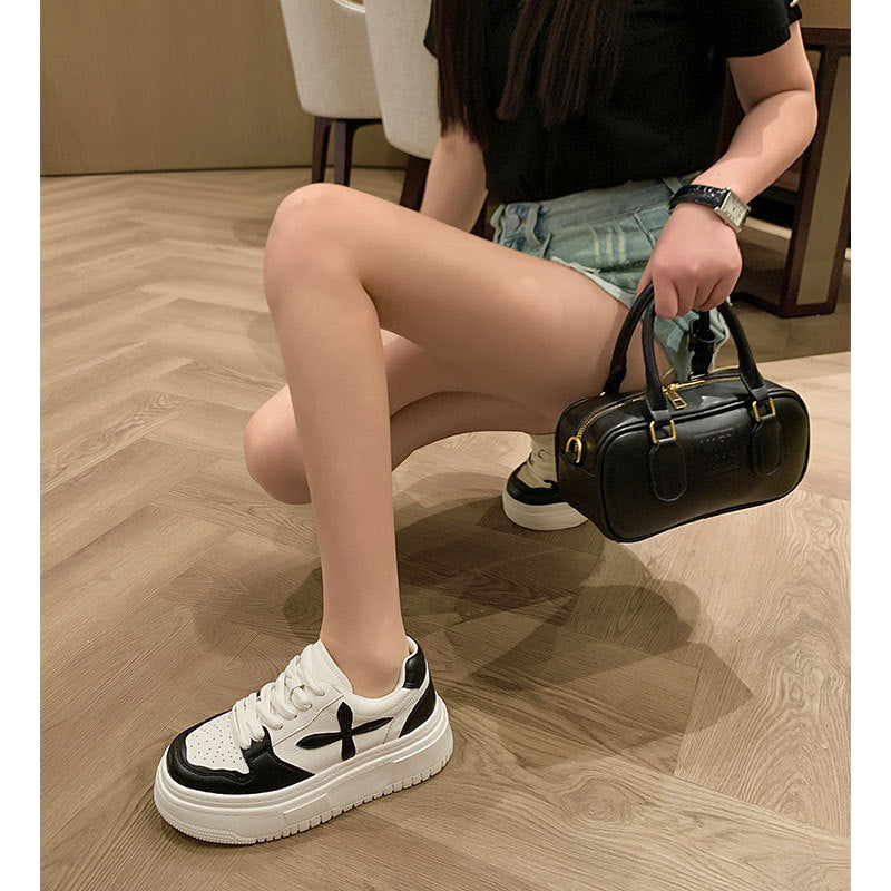 Women's Slim Fit Round Head Thick Bottom Hight Women's Casual Shoes