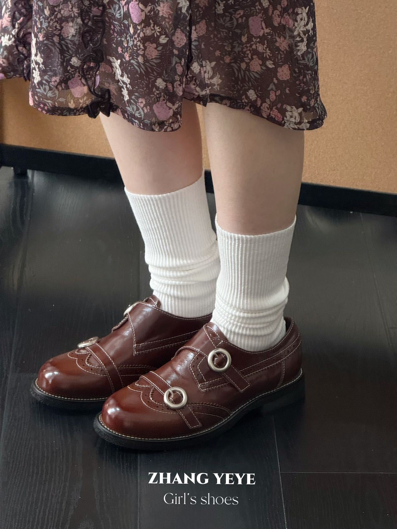 British Style High-grade Carved Hollow Spring Thick Women's Casual Shoes