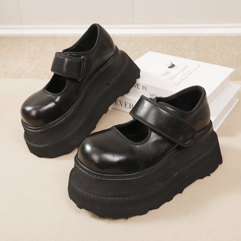 Women's To Ancient Spring Cowhide Lightweight Platform Mary Jane Genuine Versatile Women's Casual Shoes