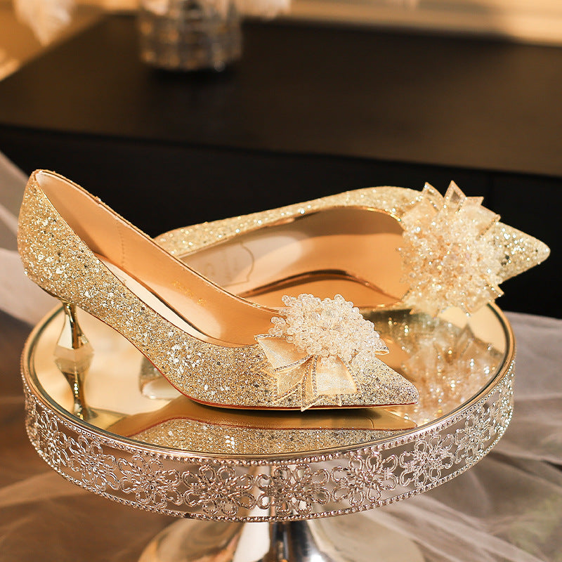 Women's Main Wedding Dress Not Tired Feet Heels