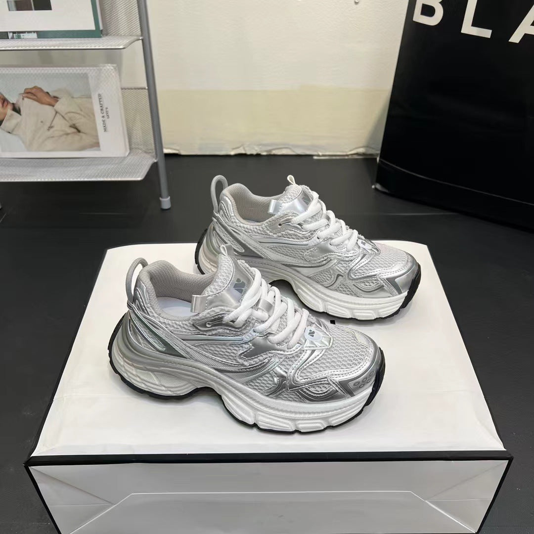 Women's Dad Fashionable Summer Lightweight Platform Versatile Mesh Breathable Sneakers