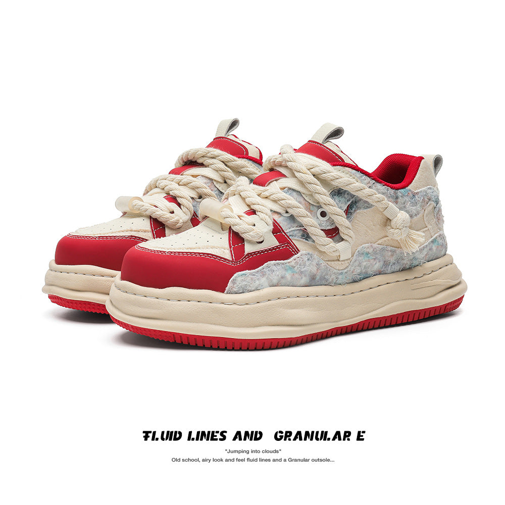 Men's Niche National Fashion Couple Dissoed Invisible Height Men's Sports Shoes
