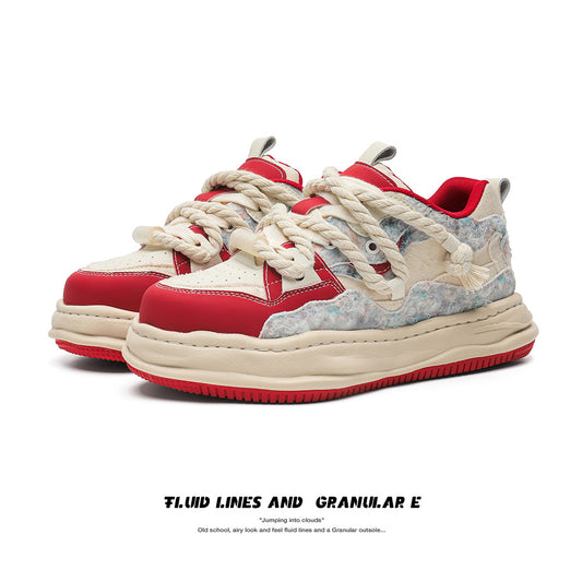 Men's Niche National Fashion Couple Dissoed Invisible Height Men's Sports Shoes
