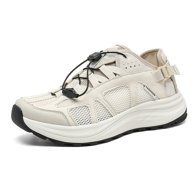 Men's Mesh Surface Platform Upstream Retro Breathable Lightweight Men's Casual Shoes