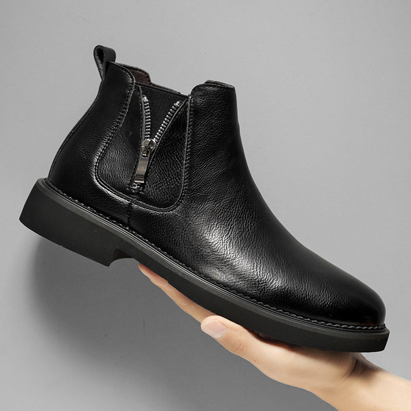 Men's Chelsea Business British Vintage Side Zipper Men's Martin Boots