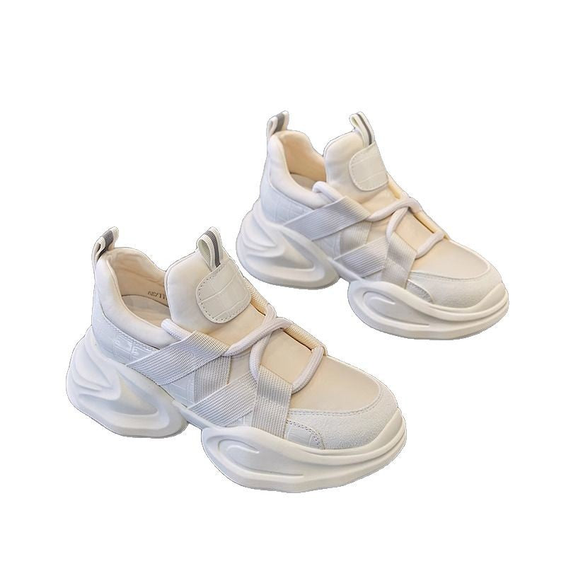 Women's Spring Genuine Elevator Versatile Platform Niche With Women's Sports Shoes