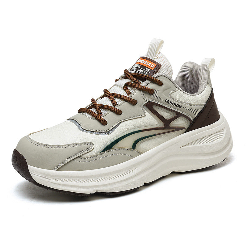 Men's Pu Lightweight Soft Elastic Comfortable Trendy Men's Shoes