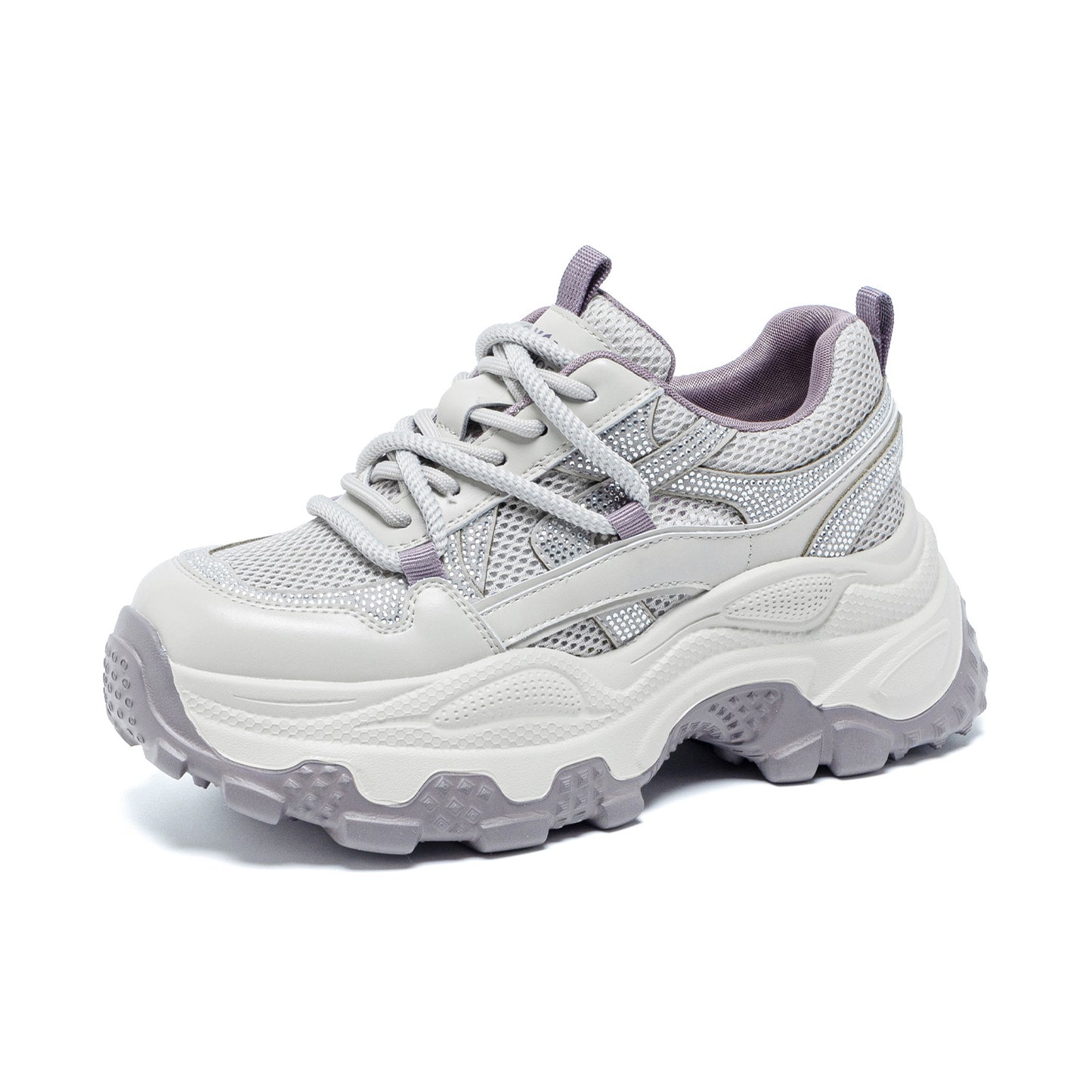 Women's Mesh Surface Clunky Platform Muffin Spring Small Sneakers