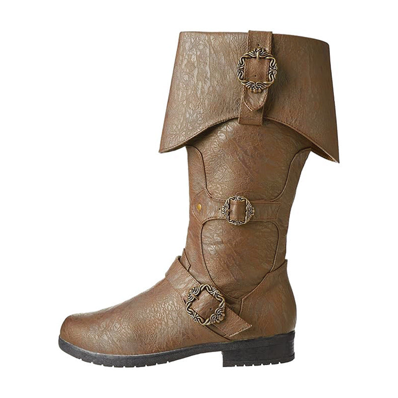 Classic Medieval Viking Force Laboratories Renaissance Men's Leather Boots