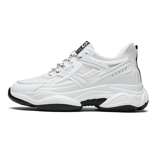 Men's Hight Increasing Breathable Woven Fashionable Mesh Running Invisible Men's Sports Shoes