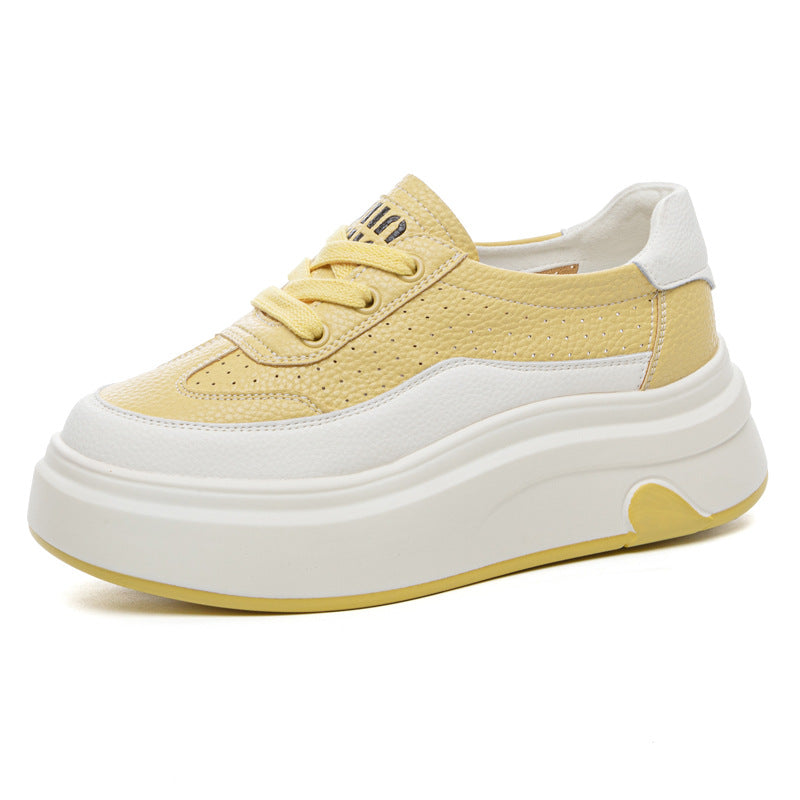 Women's White For Thick Bottom Show Feet Small Breathable Women's Casual Shoes