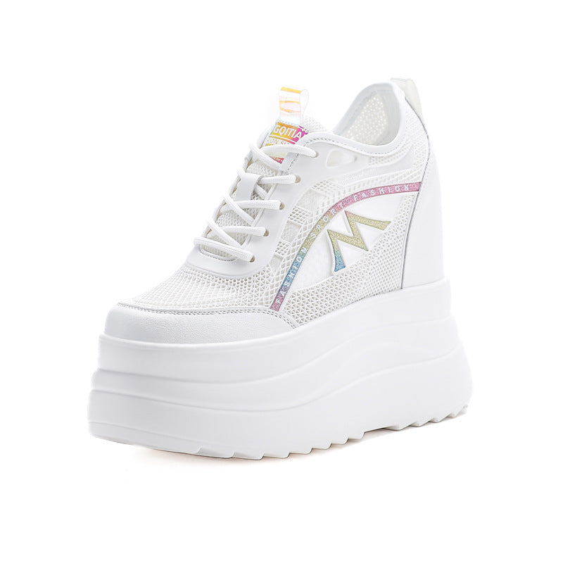 Women's Sole Hidden White Fashion Exercise Breathable Women's Shoes