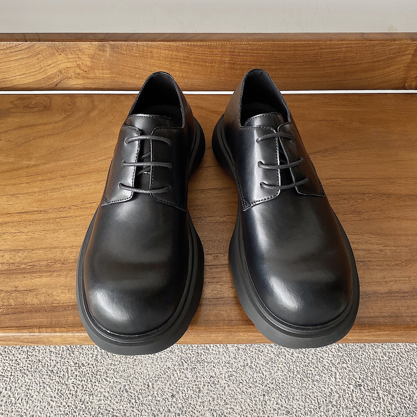 Men's Autumn Round Toe Mickey Derby Commuter Men's Casual Leather Shoes