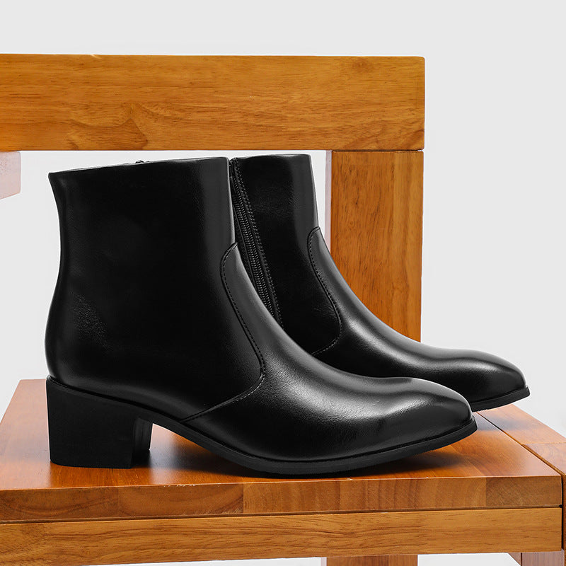 Men's Western British Style Chelsea Fashionable Thick Bottom Men's Martin Boots
