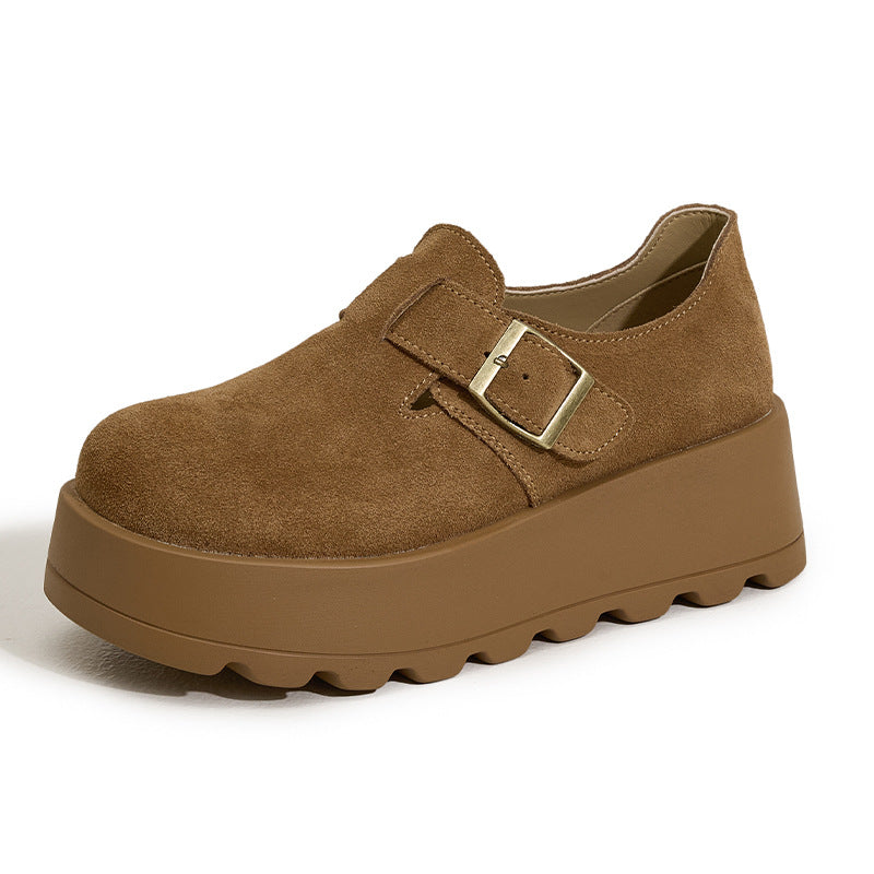 Popular Women's Platform Height Increasing Slip-on Casual Shoes