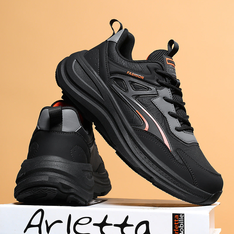 Men's Pu Lightweight Soft Elastic Comfortable Trendy Men's Shoes