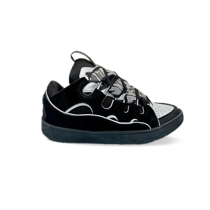 Trendy Bread Platform Lace Up Daddy German Women's Casual Shoes