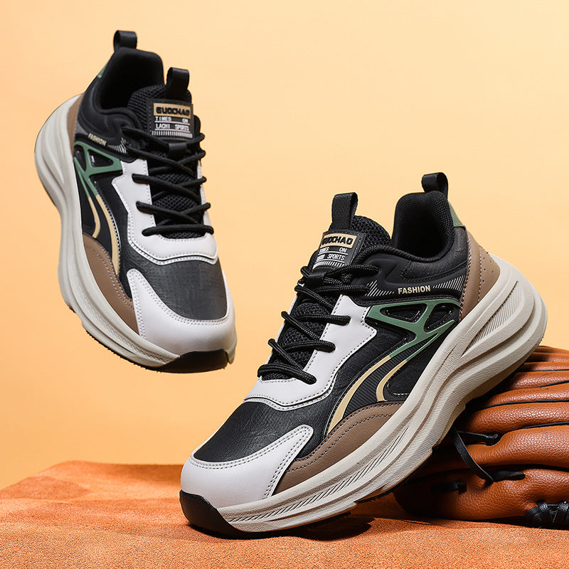 Men's Pu Lightweight Soft Elastic Comfortable Trendy Men's Shoes