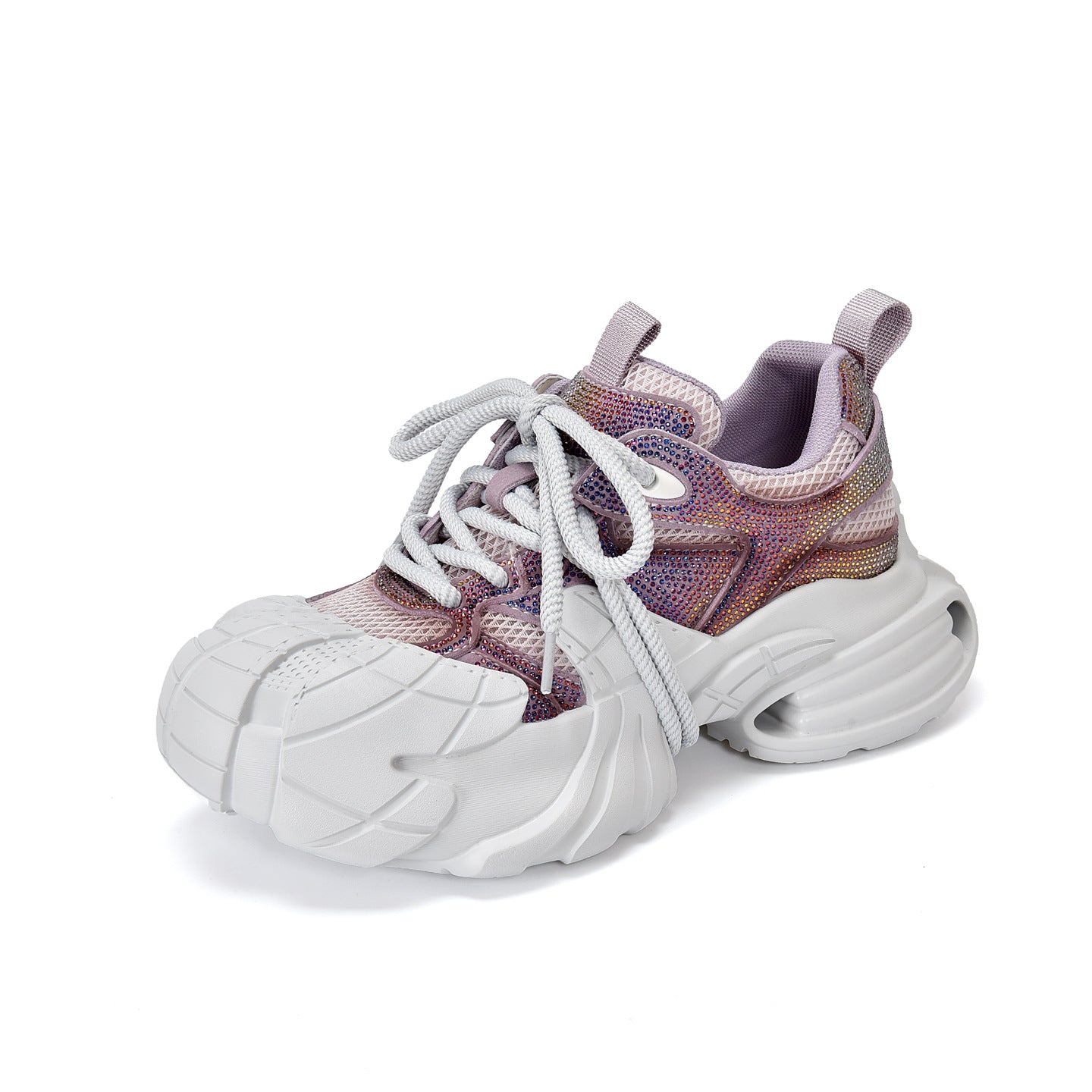 Women's Raise The Bottom Dad Colorful Crystals Style Closed Toe Sports Casual Shoes