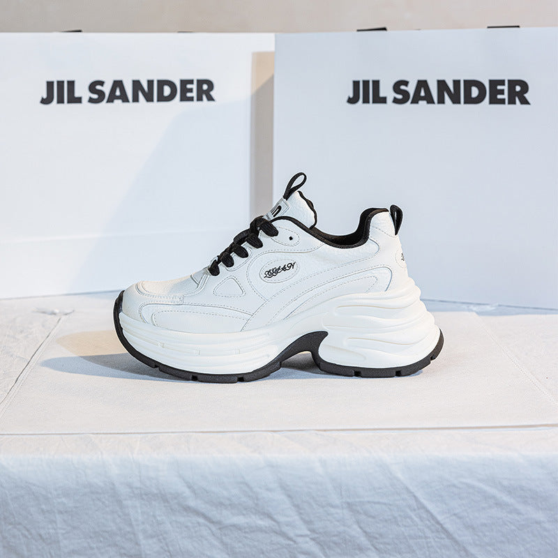 Women's Thick Bottom Heightened Daddy Spring Soft Sneakers