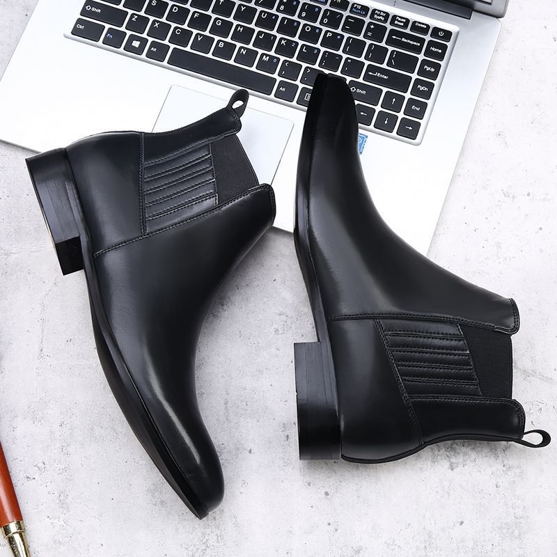 Men's Light Luxury Pointed British Style Chelsea Business Formal Wear Men's Martin Boots
