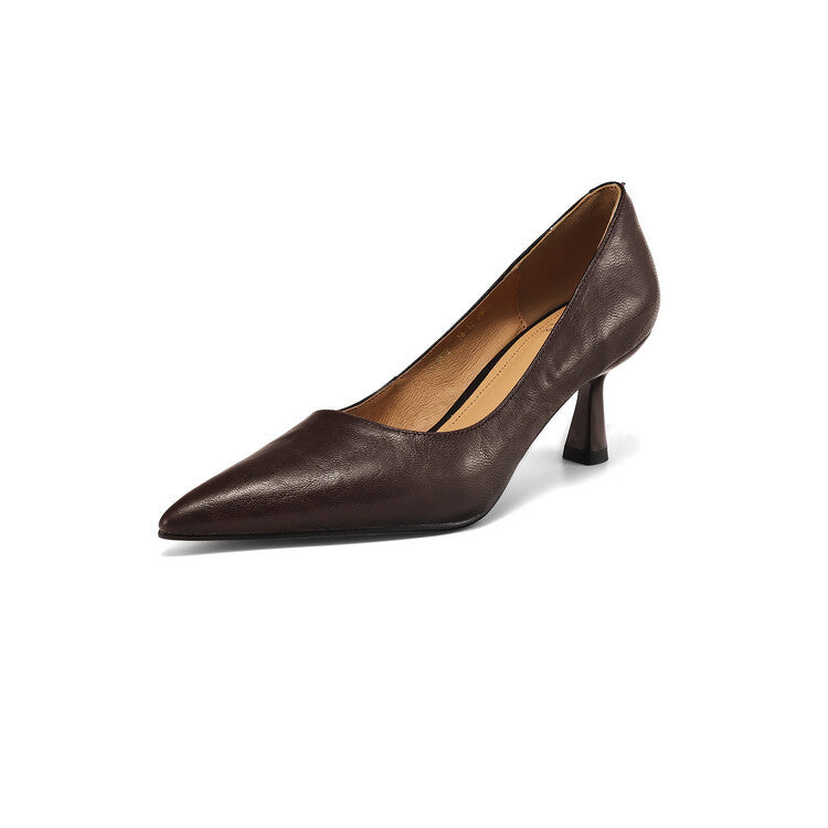 Women's High Plus Size Pointed Toe Low-cut Women's Casual Shoes