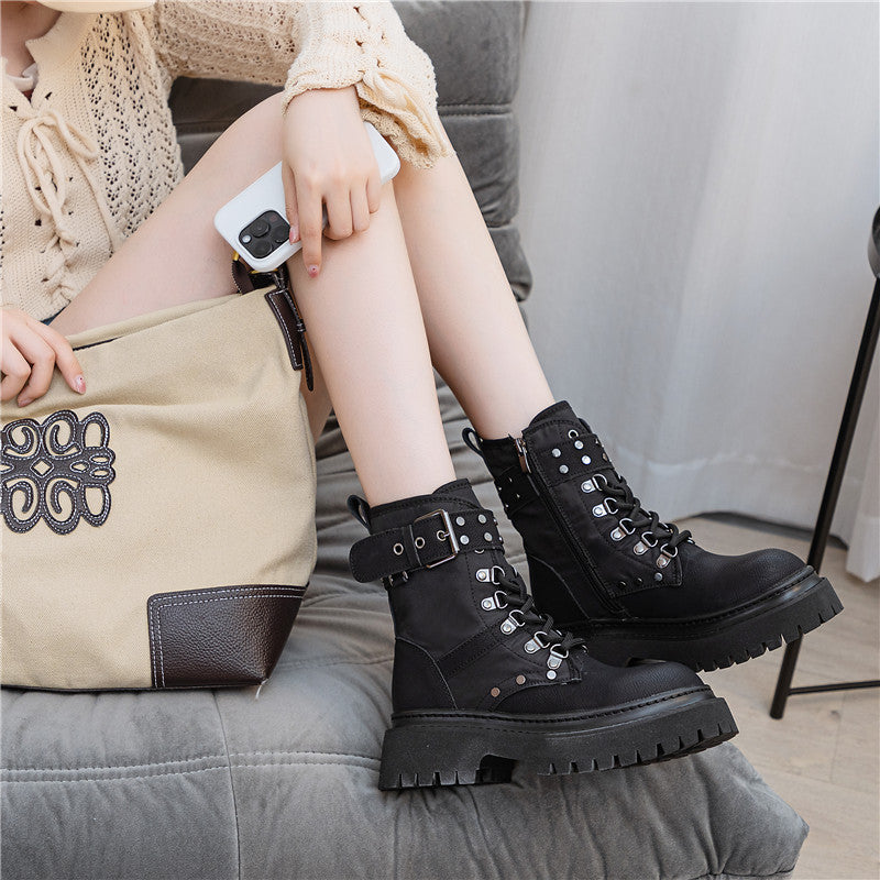 Women's Martin For Spring Retro British Style Women's Leather Boots