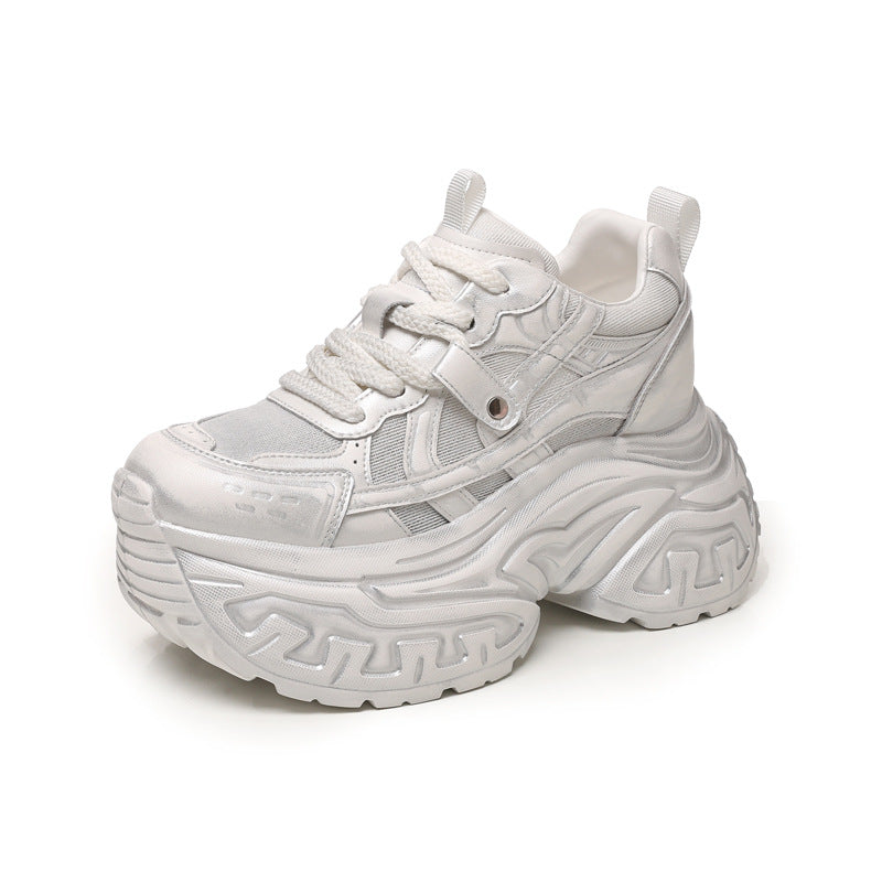 Women's Platform Height Increasing Insole Mesh Breathable Sports Casual Shoes