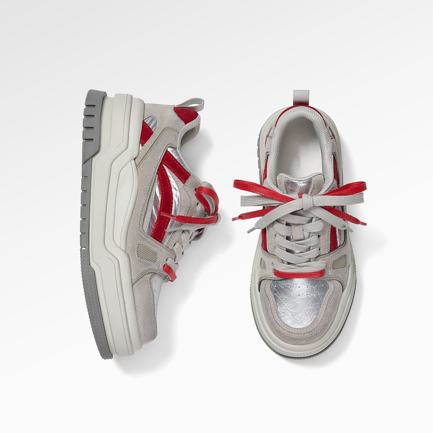 Women's Of Order World Spring Small Thick-soled Genuine Personality Contrast Sneakers