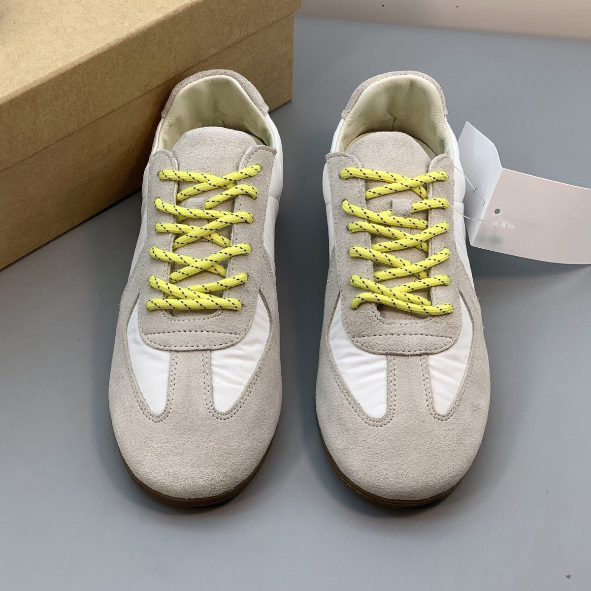 Women's Spring Leopard Print Color Matching Flat German Training Genuine Retro Women's Sports Shoes