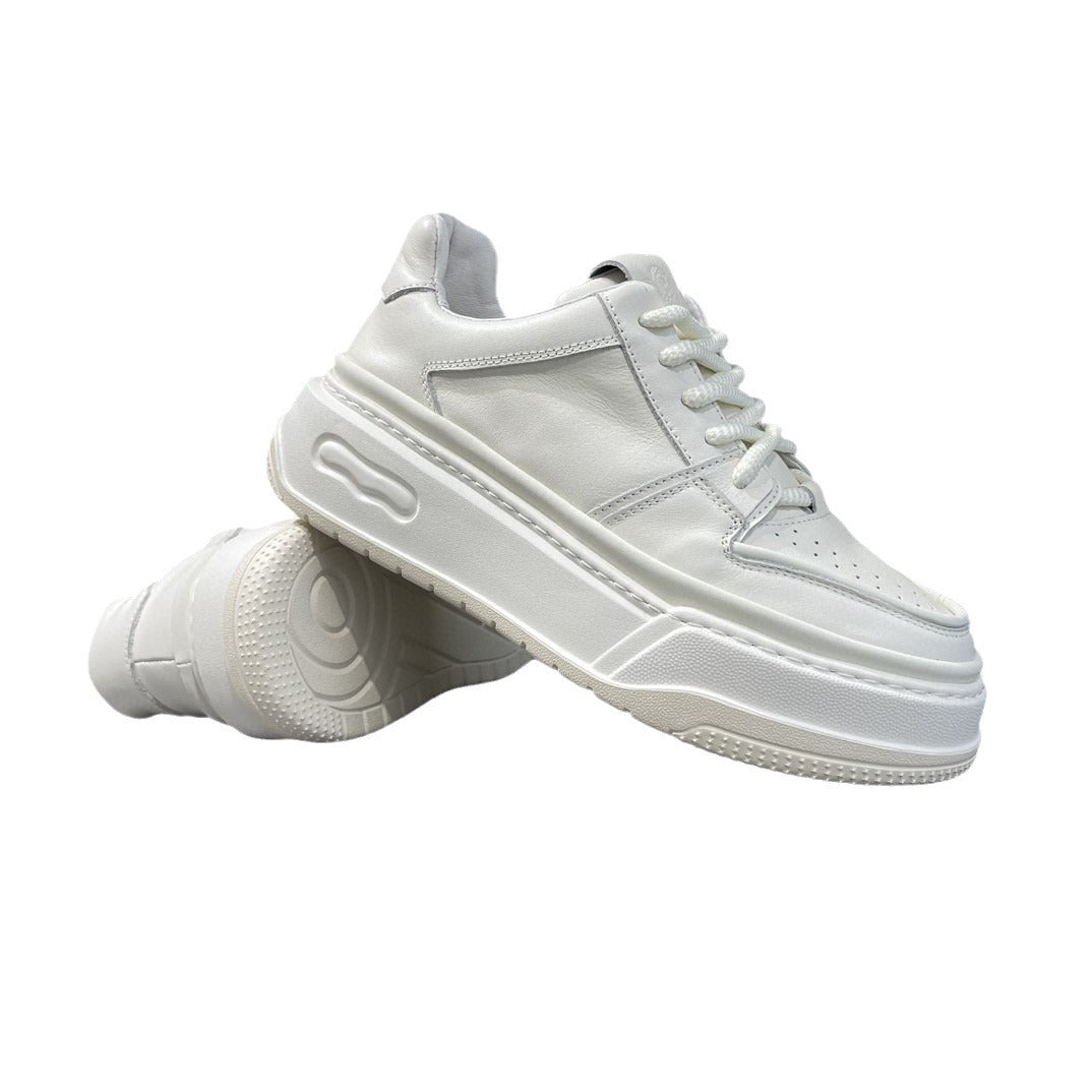Men's Layer Cowhide Platform Breathable Fashionable Affordable Luxury Sneakers