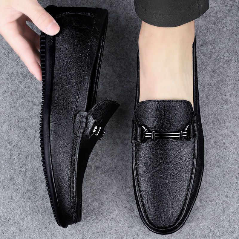 Men's Breathable Genuine Soft Business British Style Leather Shoes