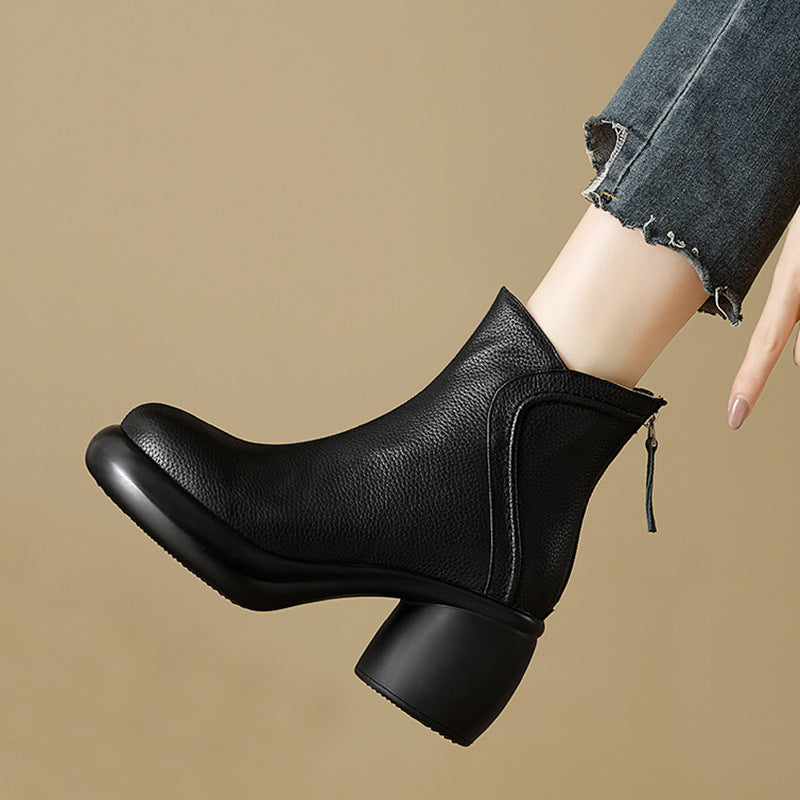 Comfortable Platform High Chelsea British Style Vintage Boots
