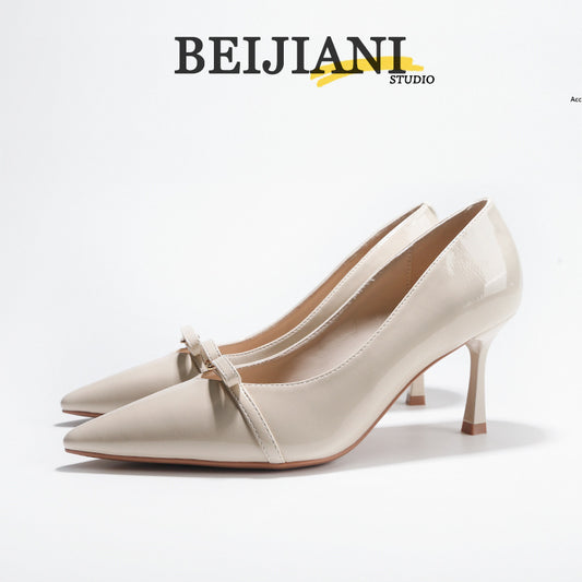 Women's French Style Retro Elegant Bowknot High Pointed Women's Fashion Shoes