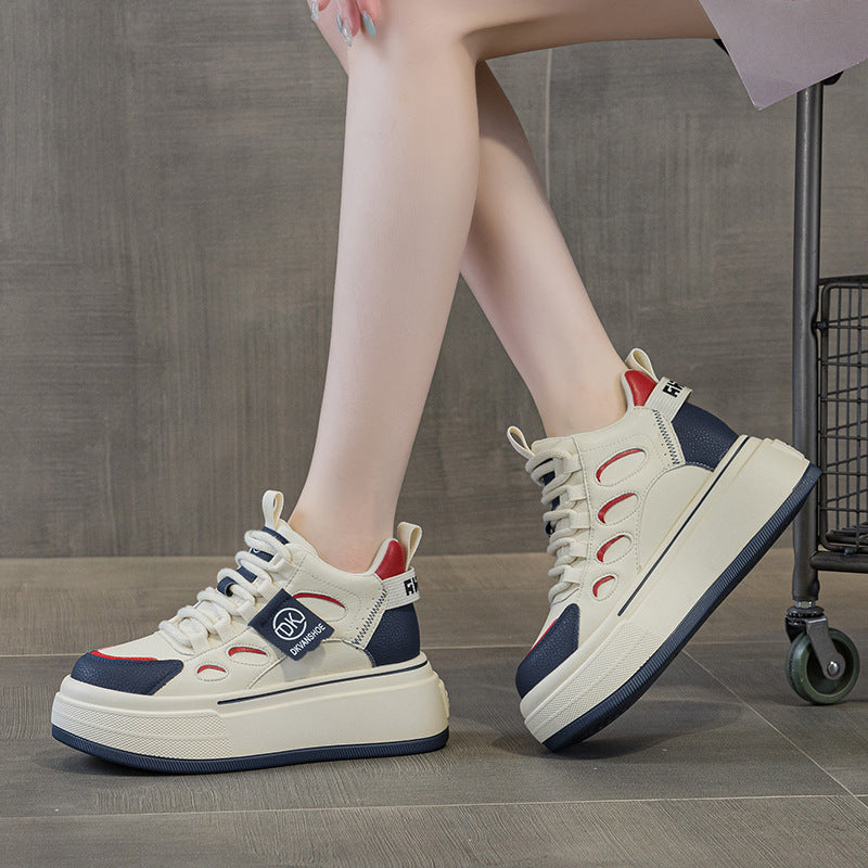 Women's Increasing Insole Authentic Clunky Versatile Korean Style Women's Casual Shoes